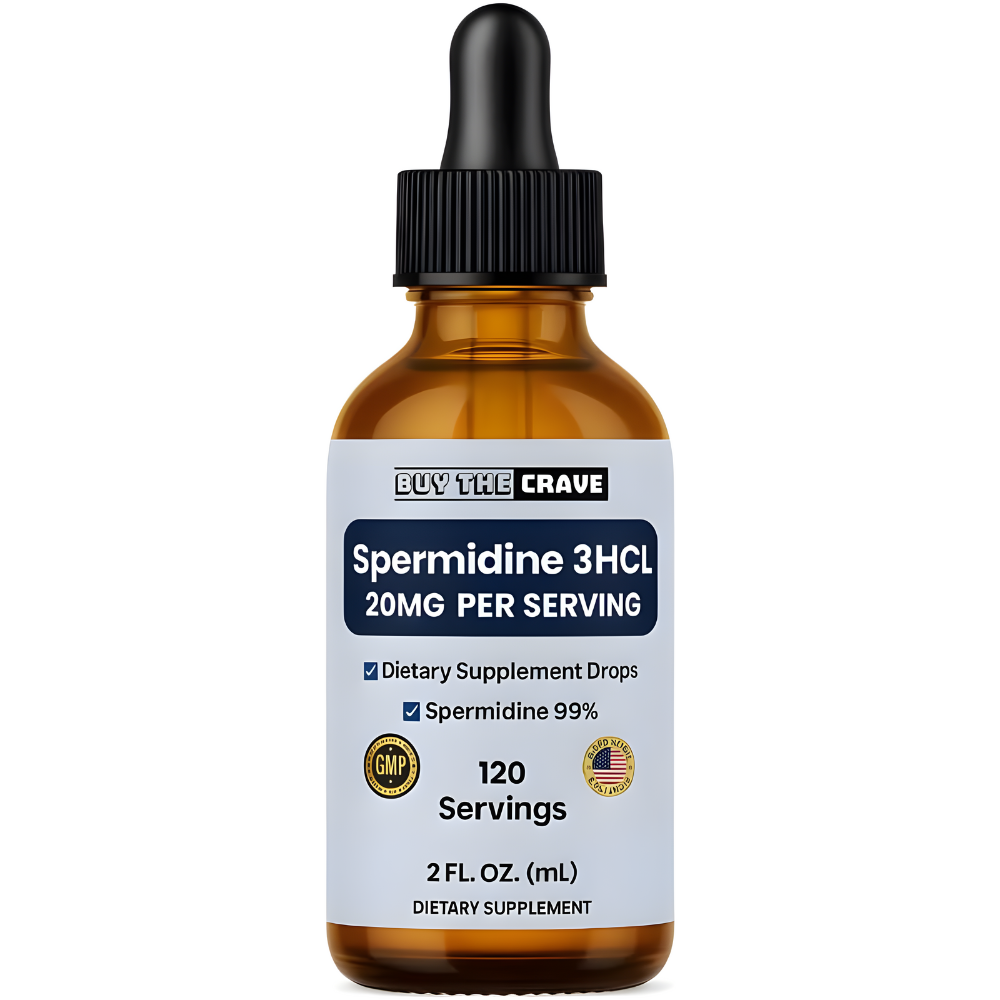 Spermidine Liquid Drops – 20mg per Serving – Cellular Health & Longevity Support – Fast-Absorbing Formula – 2 fl oz Dropper Bottle – Non-GMO, Vegan, Sugar-Free
