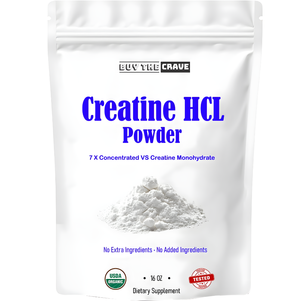 Creatine HCL Powder (16 oz), 1 Ingredient, Energy Production, Athletic Performance, 604 Servings