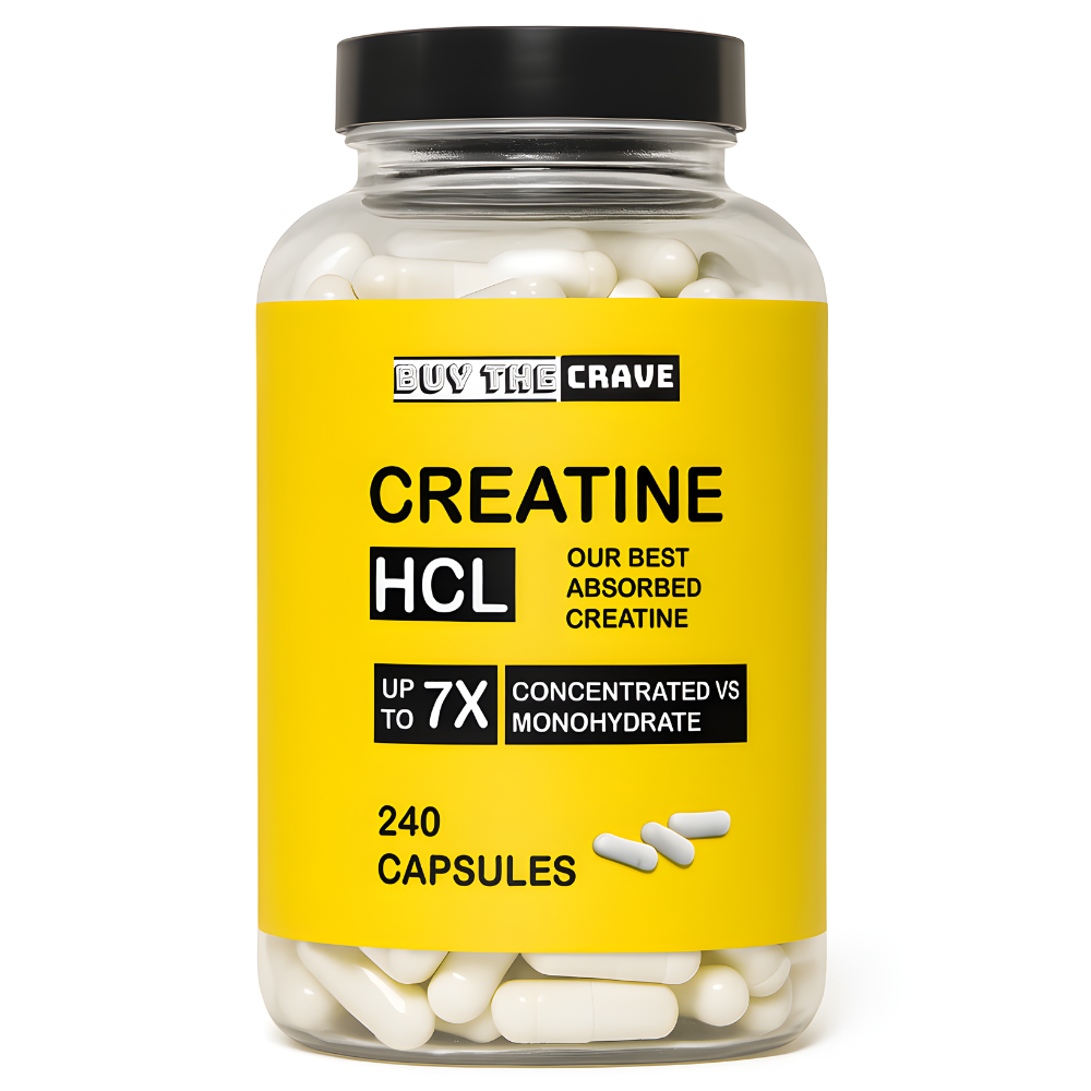 Creatine HCL Pills, 7X Concentrated vs Monohydrate Powder, Cognitive, Energy, Muscle, Recovery Support for Men & Women | Only 1 Ingredient | Creatine HCL Capsules 240 Servings