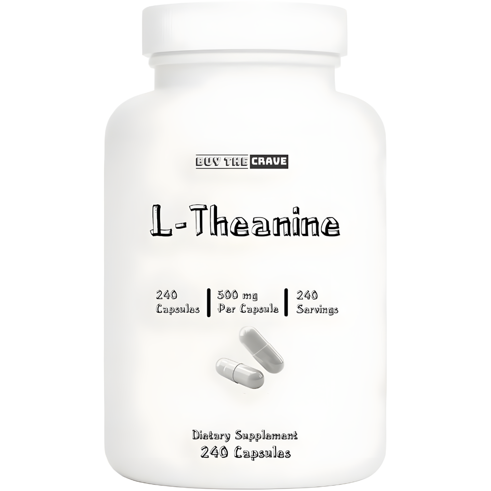 L-Theanine 500mg Per Capsule, Extra Strength, Triple Strength, 240 Capsules, Non-GMO, Gluten Free
