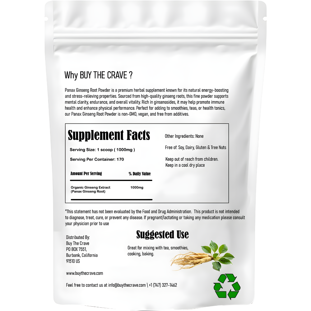 Organic Korean Panax Ginseng Root Extract, 200:1 Powder Root Extract, Maximum Strength, 170 g (6oz), 1 Gram Per Serving, with Active Ginsenosides