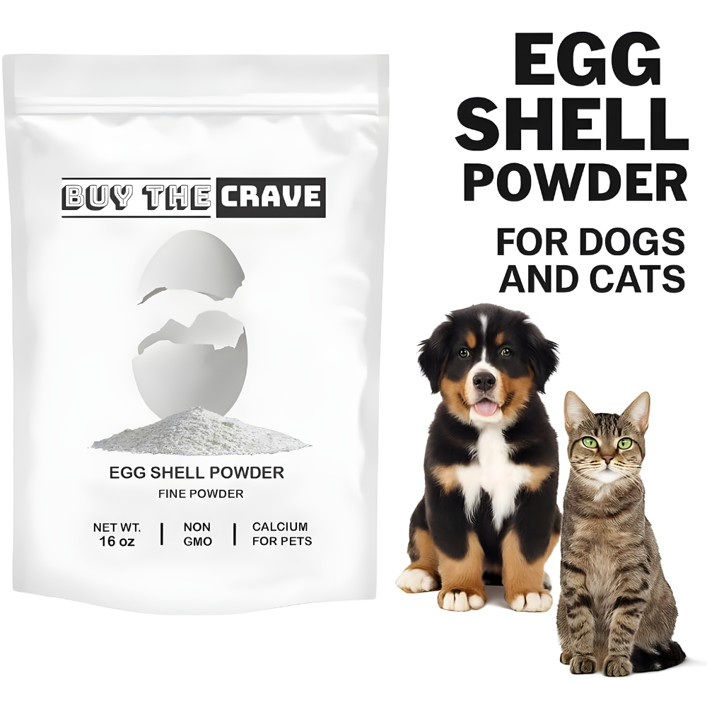 Eggshell Calcium Powder Supplement Dogs & Cats (16 oz) – Ideal for Supporting Bone Health, Easing Labor and Whelping, Great for Plant Health
