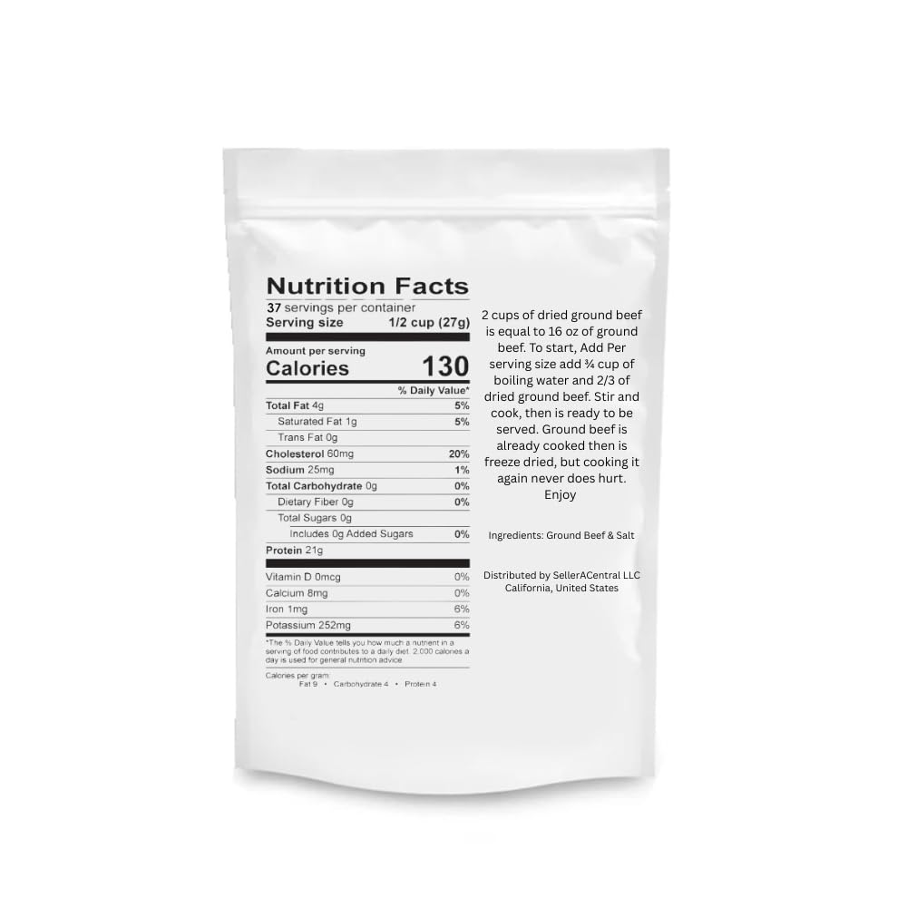 Freeze Dried USDA Chicken Breast | Pre-Cooked Shelf Meat for Survival Emergency Food Supply, Meal Prep, MRE | Made in USA | Shelf Live 25+ Years | 16 Oz