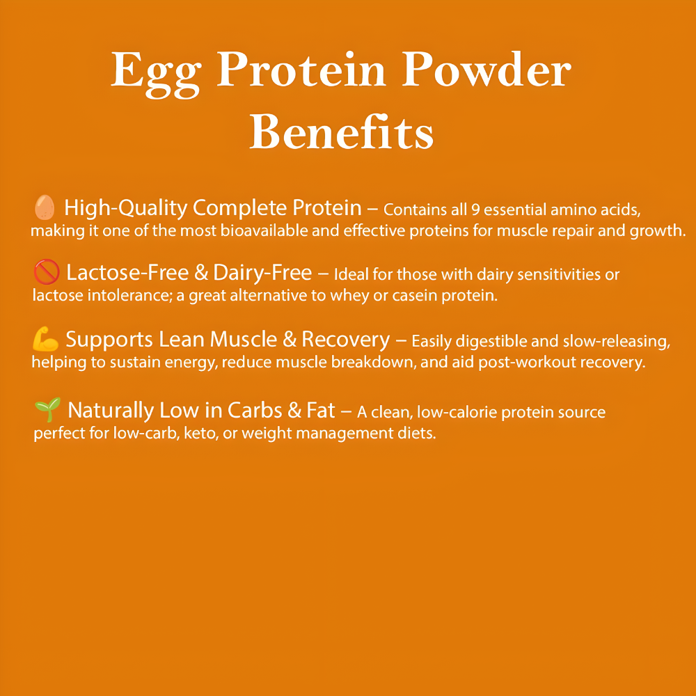 Egg Protein Powder, Egg White Powder, Soybean Powder Lactose Free Protein Powder - Unflavored & Dairy Free (32 OZ)