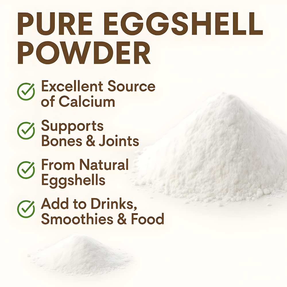 Eggshell Calcium Powder Supplement Dogs & Cats (16 oz) – Ideal for Supporting Bone Health, Easing Labor and Whelping, Great for Plant Health