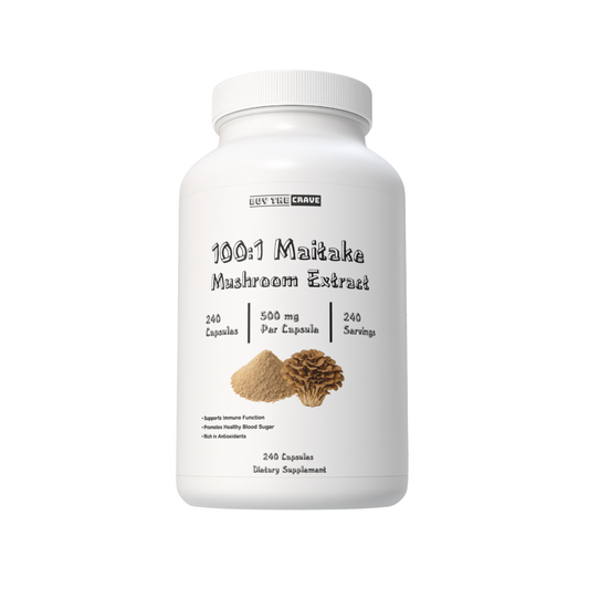 Freeze-Dried Maitake Mushroom 100:1 Extract Capsules – 500 mg, 240 Count (240 Servings) – Immune Support, Antioxidant-Rich, Non-GMO, Gluten-Free Dietary Supplement
