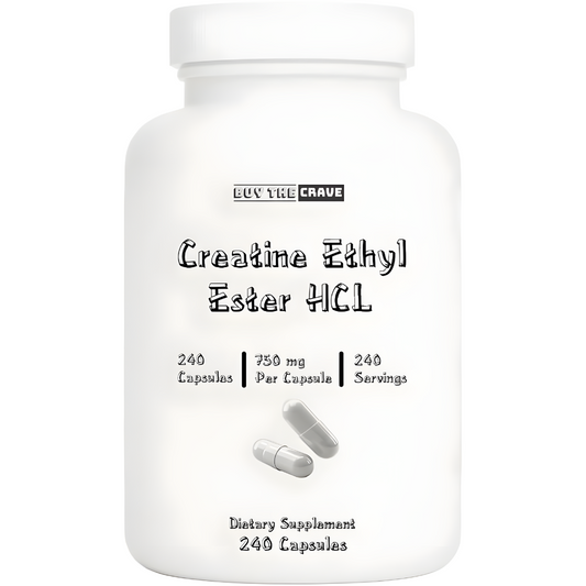 Creatine Ethyl Ester HCI Pills, 7X Concentrated vs Monohydrate Powder, Cognitive, Energy, Muscle, Recovery Support for Men & Women, Creatine HCI Capsules 240 Servings
