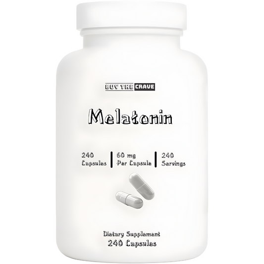 Melatonin 60mg Extra Strength Capsules, 240 Counts, Easy to Swallow & Fast Dissolve | Vegetarian Friendly, Non-GMO & No Gluten