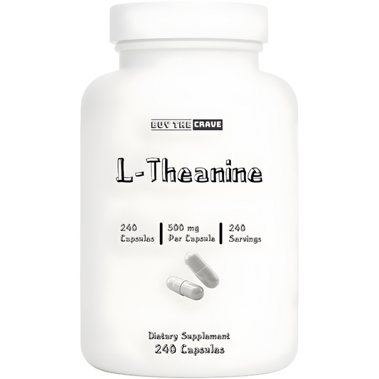 L-Theanine 500mg Per Capsule, Extra Strength, Triple Strength, 240 Capsules, Non-GMO, Gluten Free