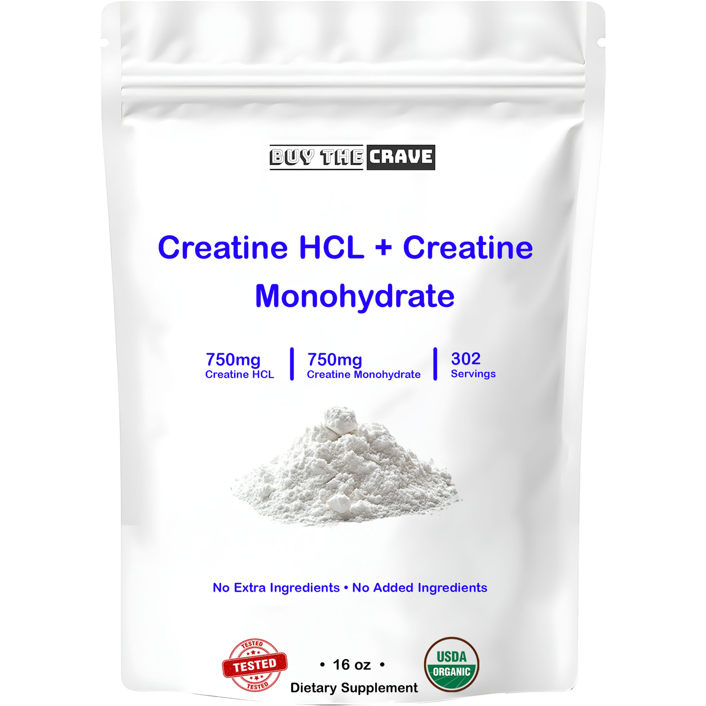 Creatine HCL + Creatine Monohydrate Mix, Less Sour & Easier to Consume, Post Workout Muscle Builder for Men & Women,Creatine Hydrochloride + Monohydrate, 16 OZ (454g)