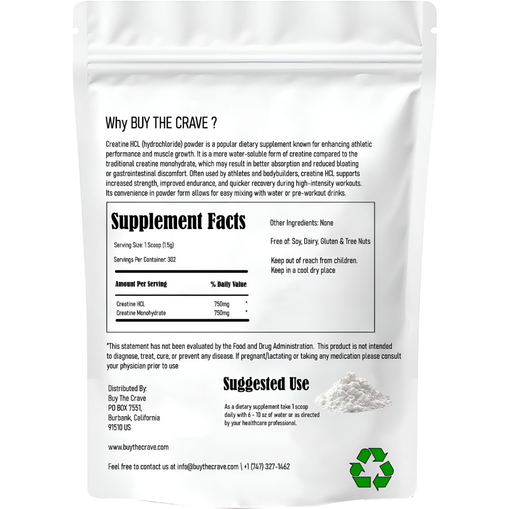 Creatine HCL + Creatine Monohydrate Mix, Less Sour & Easier to Consume, Post Workout Muscle Builder for Men & Women,Creatine Hydrochloride + Monohydrate, 16 OZ (454g)