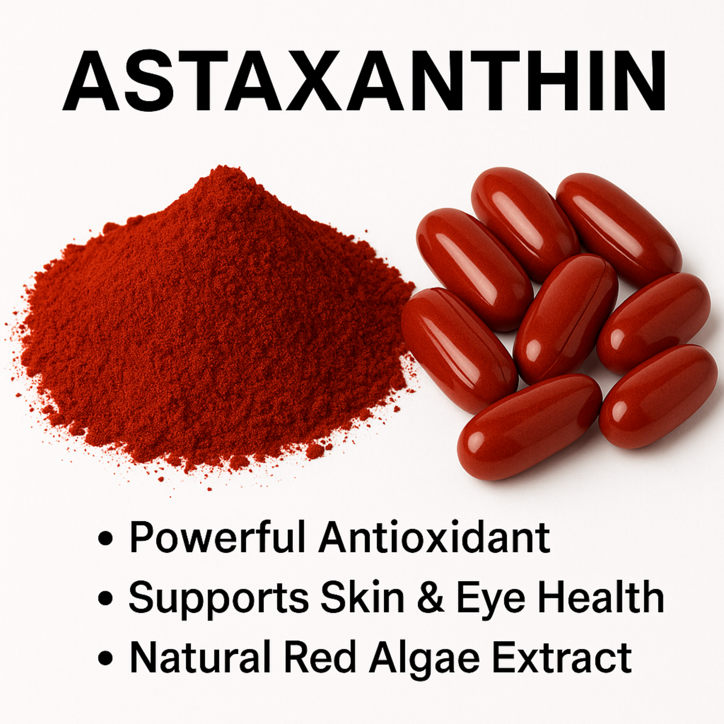 Astaxanthin 12mg Each Capsule, Extra Strength - Astaxanthin Supplements, Antioxidant Source - Gluten Free, 240 Count, 120 Servings