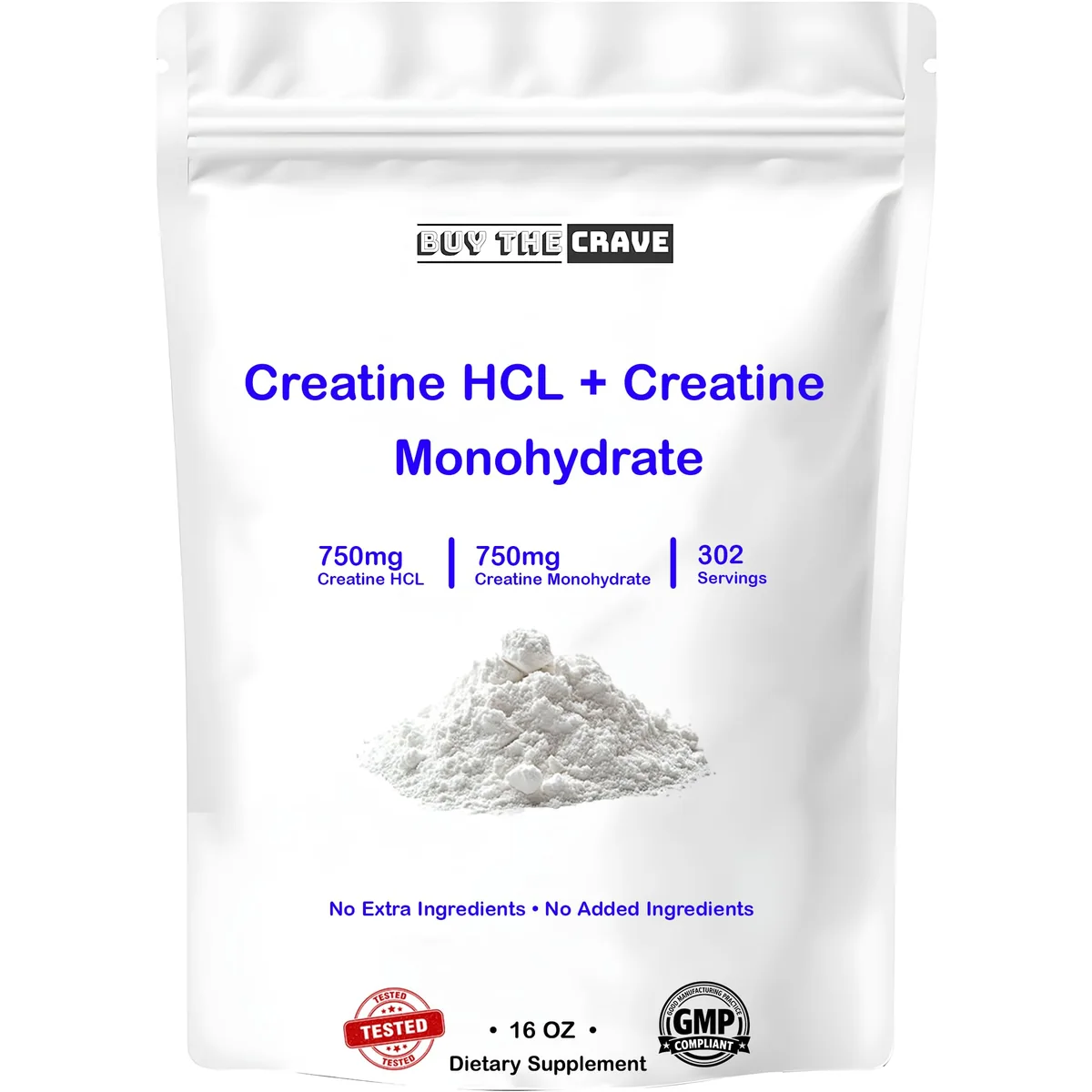 Creatine HCL + Creatine Monohydrate Mix, Less Sour & Easier to Consume, Post Workout Muscle Builder for Men & Women,Creatine Hydrochloride + Monohydrate, 16 OZ (454g)