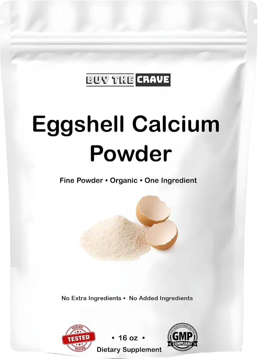Eggshell Calcium Powder Supplement Dogs & Cats (16 oz) – Ideal for Supporting Bone Health, Easing Labor and Whelping, Great for Plant Health