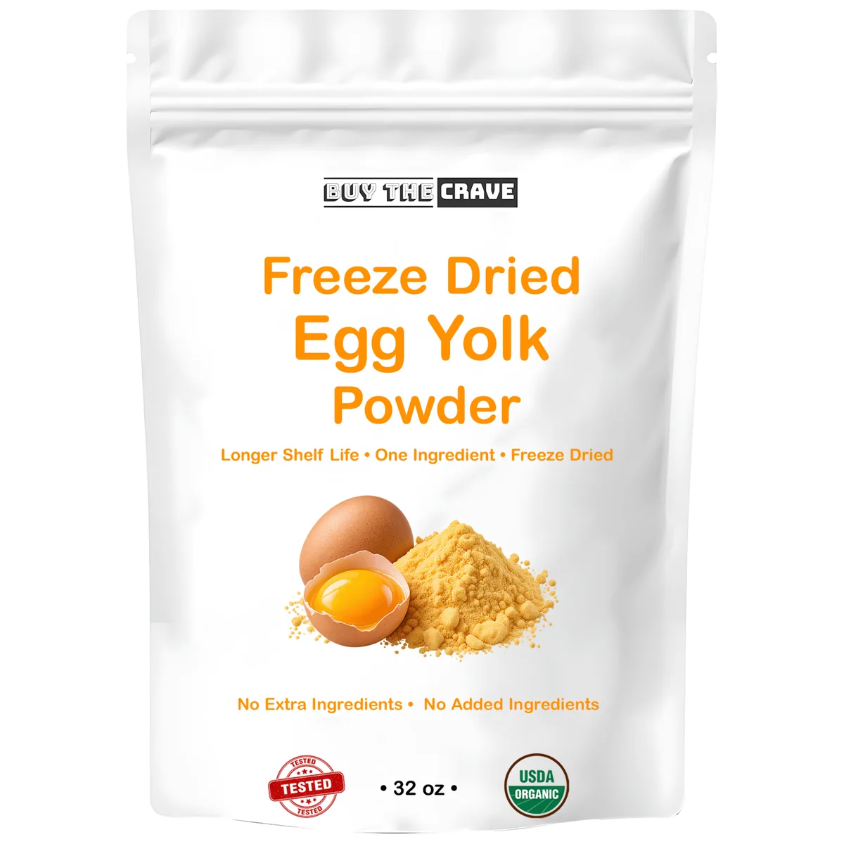 Organic Freeze-Dried Egg Yolk Powder – 32 oz (40 Servings)