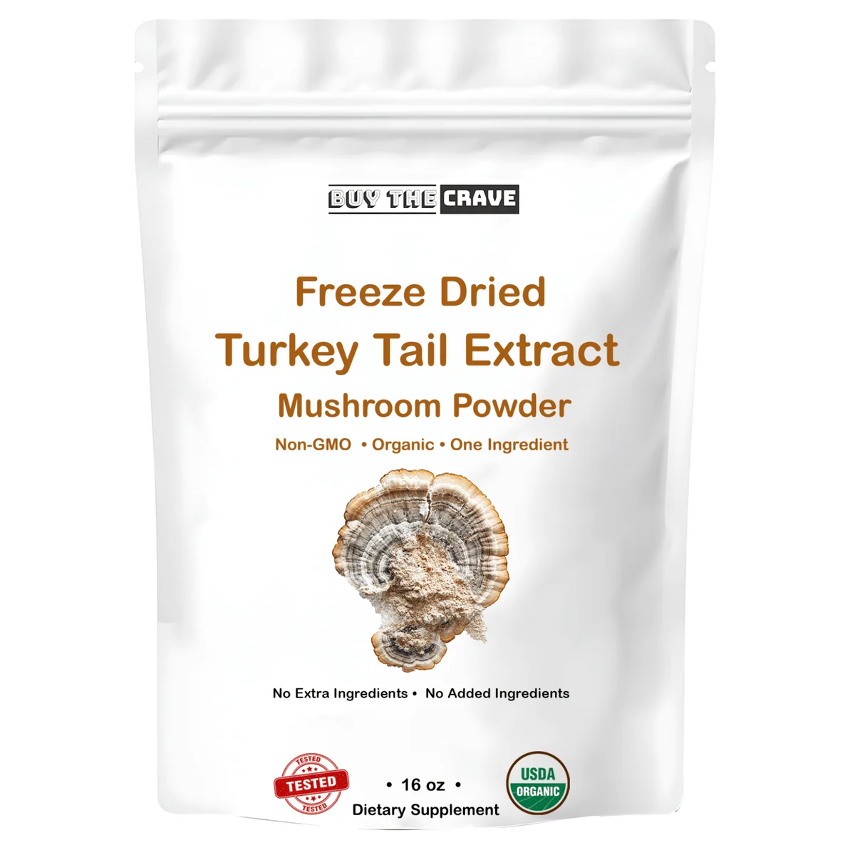 Organic Turkey Tail Mushroom Extract Powder 50:1 – 16 oz